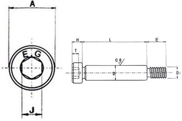 Винт с утолщенным стержнем-xq1