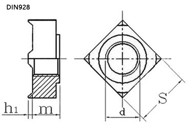 Гайка приварная-xq1