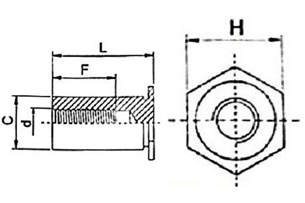 Стойка резьбовая запрессовываемая-xq1