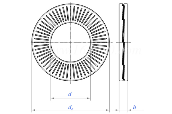 Шайба стопорная с двумя витками-xq1